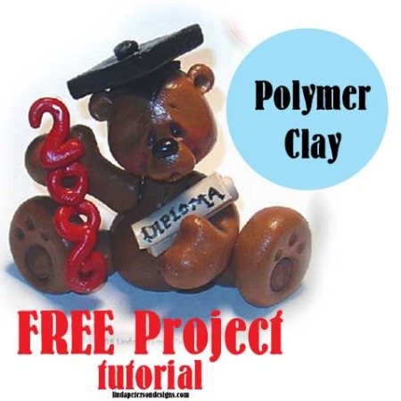 Polymer Clay Free Project Graduation Bear Tutorial